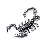 #2: 【ノーブランド品】1個　パンク　3D動物　銀色　サソリ　穿刺　イヤリング　　スタッド　ユニセックス　耳の宝石