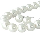 #9: 【選べる長さ】 高級パール ホワイト8mm珠 2点セット ネックレス ＆ イヤリング or ピアス 真珠 フォーマル 貝パール 冠婚葬祭 6月 誕生石 ペンダント チョーカー