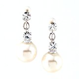 #3: [ピアスみたいなイヤリング]ノンホール スワロ直結 8mmパールイヤリング　シルバー　(e2811-r)