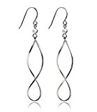 #1: ROZZERMAN ツイスト ピアス レディース 人気 樹脂 シルバー ゴールド a2 (シルバー)