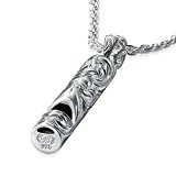 #1: BY THE SEA ハワイアンジュエリー ネックレス 文字刻印・名入れ無料 誕生石入れ可能 ホイッスル ネックレス チェーン40cm付 シルバー925 SP317