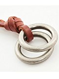 #7: AQshop メンズ リング ネックレス 90日保証 革紐 チェーン シンプル コーデ (ブラウン)