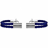 #1: MFYS Jewelry 編み込みレザー カフス ブルー(青) ビジネス 男性 カフス 【専用収納ケース付き】