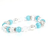 #10: 【京珠堂】選べる誕生石 AAA キャッツアイ×クラック水晶 8mm ブレスレット (ツイスト水晶4月)