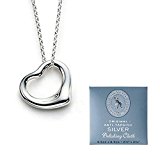 #8: TIFFANY＆Co. ティファニー ネックレス オープンハート ペンダント (S) 並行輸入品 (品番:14) タウントークシルバーポリッシュクロス セット