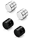 #10: Jstyle[ジェイスタイル]【2ペアセット】 磁石ピアス　マグネット　ピアス　メンズ　レディース　イヤリング　金属アレルギー対応　サージカルステンレス (直径：6ｍｍ)