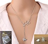 #1: サラローズ(Sarah Rose) シルバー ペンダント ネックレス ピアス セット 可愛い デザイン 鳥 バード ファッション 小物 アクセサリー ローズのゴールドポーチ (バード)
