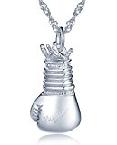 #3: Infinite U　純銀製ネックレス　ボクシング手袋　女子ペンダント　Ｓ925シルバーネックレス　首元飾り　鎖骨ネックレス　レディース　女性プレゼント　銀色