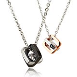 #6: [メルキュート] Merqute ペアネックレス リング 刻印 ステンレス シルバー ペア M-196