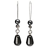 #9: PiercingJ　　ニップルリング 　ステンレス製　ヘマタイト　アジャスター　 ブラック　女性用　乳首アクセサリー 　　ピアスホール不要　ニップルジュエリー bodyjewelry １ペア２個入り (輪縄長さ：２０ｍｍ)