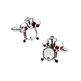 #4: 【ノーブランド 品】男性　音楽　ドラム形状のカフス　卸売でき　カフスボタン　カフの爪　フレンチシャツ