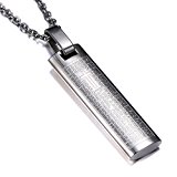 #9: ARMA プレートネックレス プレート 刻印 ゴールド シルバー 金 銀 メンズ チェーン ネックレス ブランド ステンレス バー (シルバー)