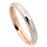 #8: 指輪 ステンレス リング ミル打ち ピンクゴールド 15号