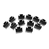 #6: uxcell バンスクリップ　ヘアクリップ　ヘアピン 少女　小さい　プラスチック　ブラック　12個セット
