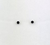 #9: AWAJI 2個セット 半丸 マグネットピアス 3mm ブラック