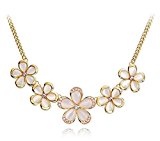 #10: 【Jewel-Moon】 可愛いフラワー デイジー モチーフのビジューネックレス (デイジー)