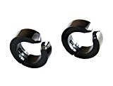 #9: Target World ２個セット シンプル イヤーカフ 【ブラック】 チタン フェイクピアス 両耳用