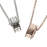 #9: [フェフェ]fe-fe リングデザイン ステンレス ペアネックレス (ギフト BOX セット) FNZ20018-P 人気 ブランド カップル