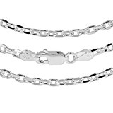 #4: 新宿銀の蔵 あずきチェーン 4面カット 長さ40cm～80cm シルバー 925 70cm 幅2.6mm ロング ネックレス チェーン ネックレスチェーン メンズ