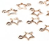 #7: 【京珠堂】アクセサリーパーツ オープンスター 星 シャンパンゴールド チャーム 25個 K