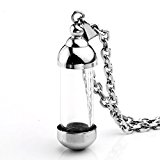 #9: PiercingJ　ステンレス 　ジュエリー ファッション アクセサリー メンズ レディース 　大容量 ロケット メモリアル ペンダント ネックレス 香水瓶　チェーン付き　プレゼント　記念品　祈祷　2タイプ　アクセサリーケースを提供 (タイプ２)