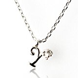#5: 【鑑別付】 天然 ダイヤ イニシャル ネックレス ホワイトゴールド ペンダント 誕生石 4月 ダイア ダイヤモンド daiyamond