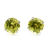 #5: nadi PT900 ペリドット 0.6ct プラチナ 4本爪 スタッド ピアス