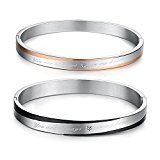 #4: Jstyle[ジェイスタイル] ステンレス ペア ブレスレット カップル 腕輪 メンズ レディース 人気 アクセサリー 金属アレルギー対応 サージカルステンレス製