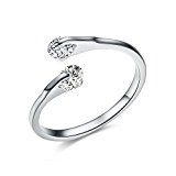 #10: (レッドバリーズ) Redbarrys キラキラ 0.25カラット czリング かわいい 2連 指輪 レディース K18 ホワイトゴールド メッキ 日本サイズ: 7号