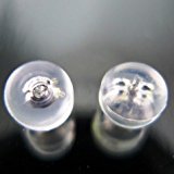 #7: K14WG ホワイトゴールド ダブルロック ピアス キャッチ 筒型 2個/セット 線径φ0.65-0.9mm用