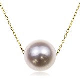 #10: nadi K18YG 8.5-9.0mm アコヤ パール 本真珠 一粒 ペンダント ゴールド ネックレス