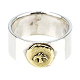 #2: ジナブリング (JINA BRING) ネイティブアクセ ゴールドイーグル 平打ちワイドリング鏡面仕上げ スターリング 平打ちリング シルバー925 #17