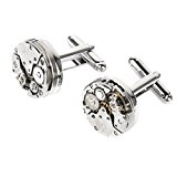 #10: 【ノーブランド品】カフスボタン カフス ステンレス シャツ ビジネス 時計形