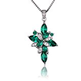 #8: JewelryPalace 2.6ct 高品質 人工 ナノ エメラルド ペンダント グリーン クラシック 5月 誕生石 女性 スターリング シルバー925 ネックレス レディース 45cm チェーン