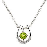 #3: nadi SV925 馬蹄 ペリドット 0.3ct ダイヤモンド0.02ct シルバー ペンダント チェーン ネックレス 45cm