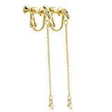 #4: [ヴァンテーヌ] VINGTAINE キュービックジルコニア シンプル ロング イヤリング P2-68-G-E ゴールド-E