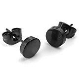 #8: PW 高品質ステンレス 6mm 黒シンプル ピアス 24445 【ラッピング対応】