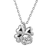 #3: クロスフォー ネックレス ダンシングエンジェル ペンダント ダンシングストーン 真鍮 クローバー 四葉