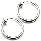#8: (マンリーウェーブ）Manly 【2ヶ1セット】シンプルリングスプリングピアス 【10mm】 FP-01/10