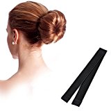 #7: ILOVEDIY 2セット お団子ヘア 簡単 お団子ヘア ドーナツ お団子ヘア 子供 大人 ヘアスタイリングセット/ヘアツール (黒)