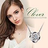 #6: 四つ葉のクローバー のネックレス Lonel 925純銀製 ネックレス キュービックジルコニア ダイヤモンド レディース ネックレス ペンダント