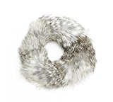 #5: ふわふわ ラビット ファー シュシュ [グレー×ホワイト] レディース 女性用 シンプル しゅしゅ ウサギの毛 ヘアゴム 髪留め ヘアアレンジ 髪のボリュームアップ カワイイ 大人 キュート ガーリー おしゃれ カジュアル ヘアアクセサリー 秋冬モデル