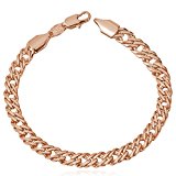 #4: U7 ブレスレット 喜平チェーン ヒップホップ K18金/プラチナ/K18ピンクゴールド/黒色メッキ 21cm メンズ[H442]