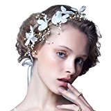 #10: Vktechウェディング花嫁 髪 飾り 花モチーフ ヘッド ドレス　カチューシャ コサージュ 髪飾り 和装にも 結婚式 ティアラ 花冠 披露宴 　二次会　結婚式