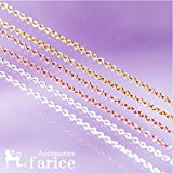 #9: シルバー925 あずきネックレスチェーン【K14(14金)イエローゴールドコーティング】【幅1.1mm 長さ45cm】