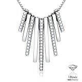 #8: J.Rosée レディースネックレス ”すべては刹那の邂逅だ” シルバー925 3Aジルコニア ハープ型 首飾り 母の日 贈り物 パーティー ドレス