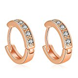 #10: GEORGE SMITH Ｋ１８ゴールドメッキ レディース ガールズ 人気 ジルコニア デカピアス アクセサリー 女性 丸イヤリング (ピンクゴールド)