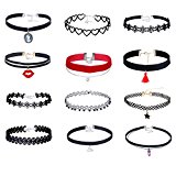 #7: Jade Cherishチョーカーchoker　花柄レース　ハート　綺麗でゴージャス 12pcs