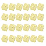 #8: 24pcs 指輪ケース  ギフトボックス ジュエリーボックス リングボックス プレゼント に ステキ オシャレ 結婚指輪  アクセサリーケース イエロー