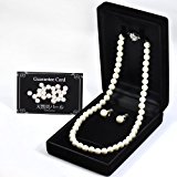 #9: 高級天然貝パール使用 パールネックレス＆イヤリングセット 48cm